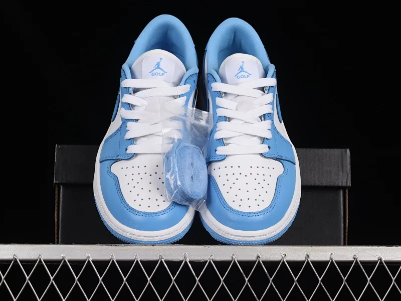 All categories Air Jordan Jordan series basketball shoes Air Jordan 1 Low G version pure original Air Jordan 1 Low Golf "UNC" AJ1 Joe 1 new golf version North Carolina blue color DD9315-100